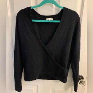 Madewell Deep V Wrap Sweater